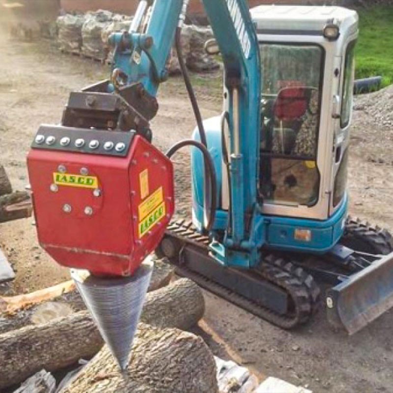 Vis fendeuse puissante pour mini-pelle