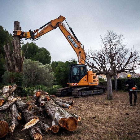 Pince, grappin à enrochement, bloc pour mini pelle, pelle