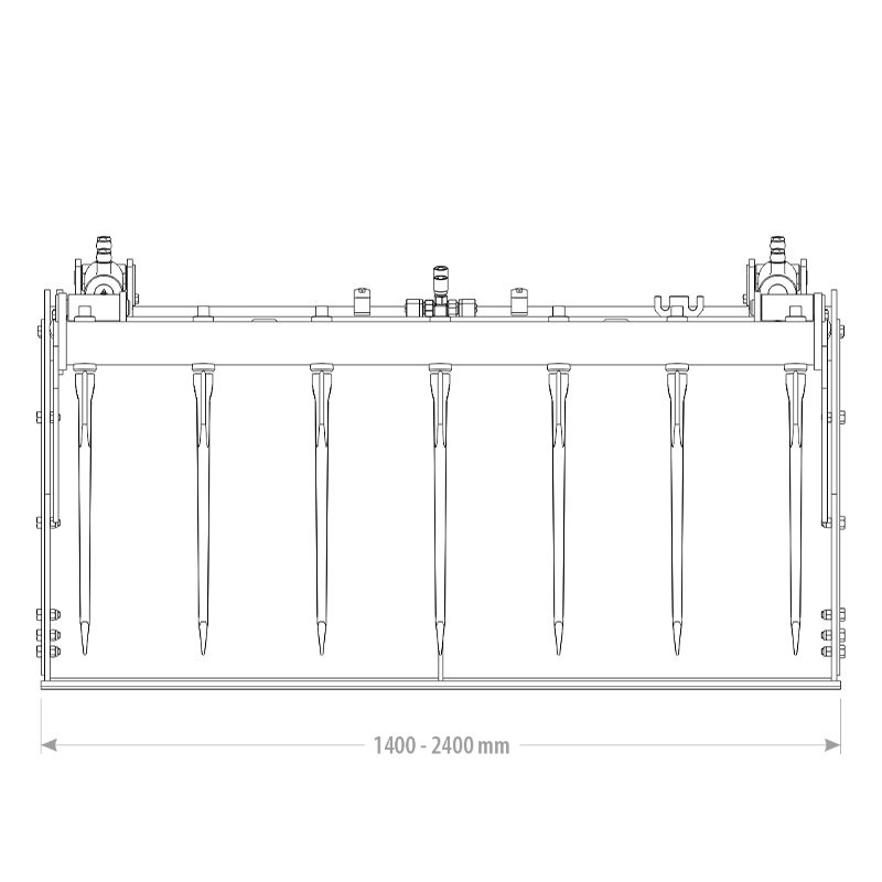 Godet crocodile standard schéma