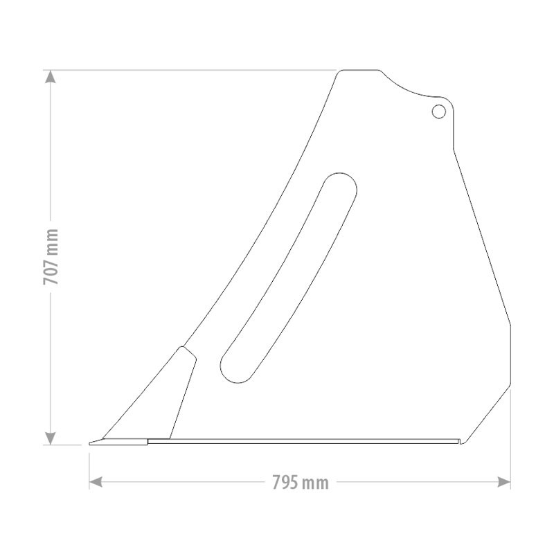 Schéma de godet agricole standard