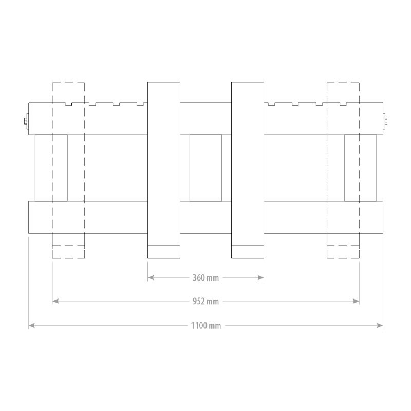 Fourche à palette grande taille pour chargeuse