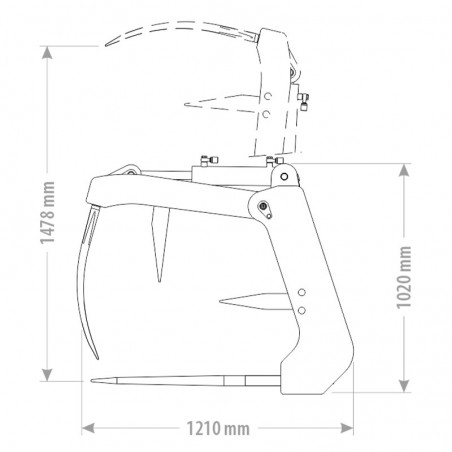 Fourche à fumier à dent