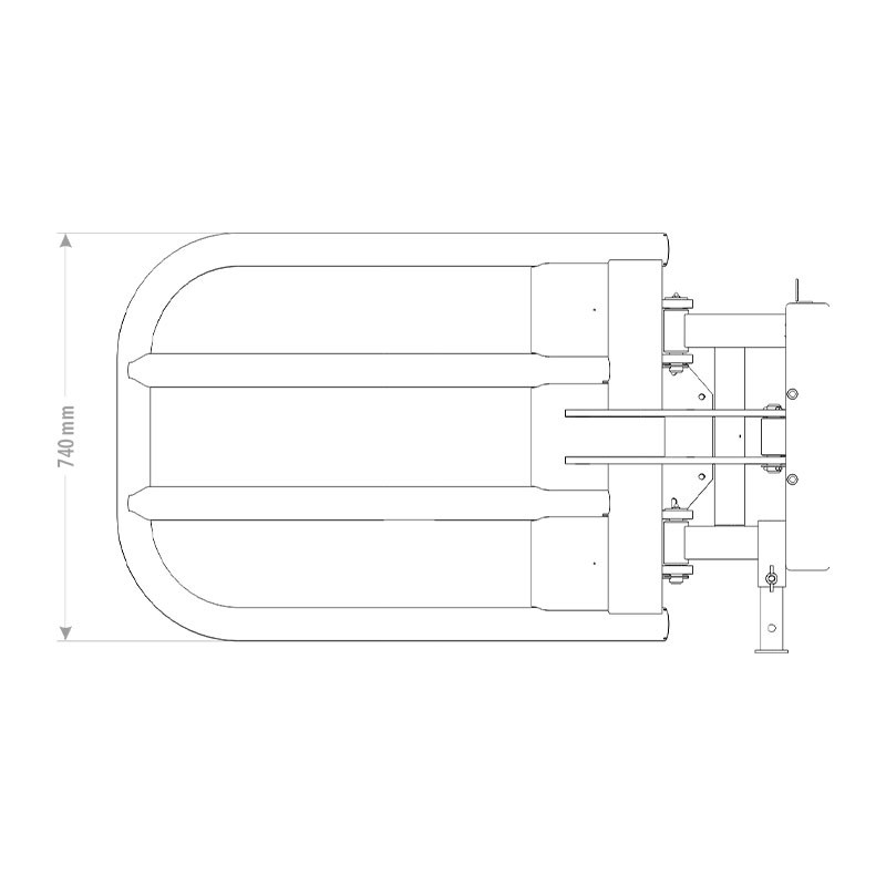 Grappin pour balle de foin  vérins
