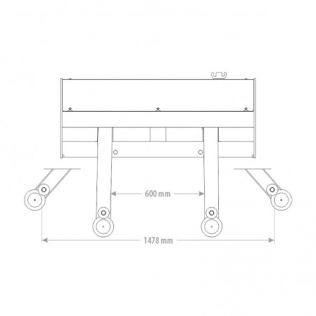 Fourche à balle avec ajustement hydraulique