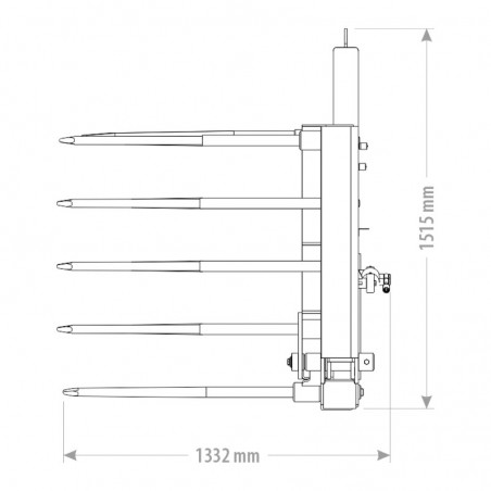 Fourche pour le foin et le fourrage