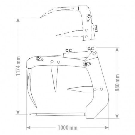 Fourche à fumier pour chargeur agricole