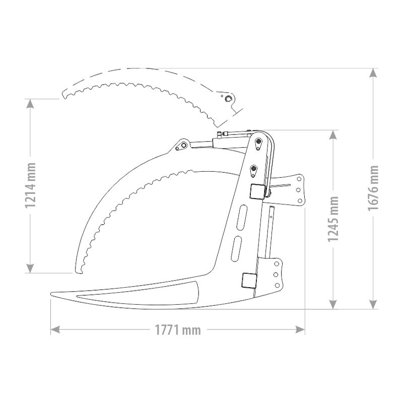 Arracheuse de racine avec grappin