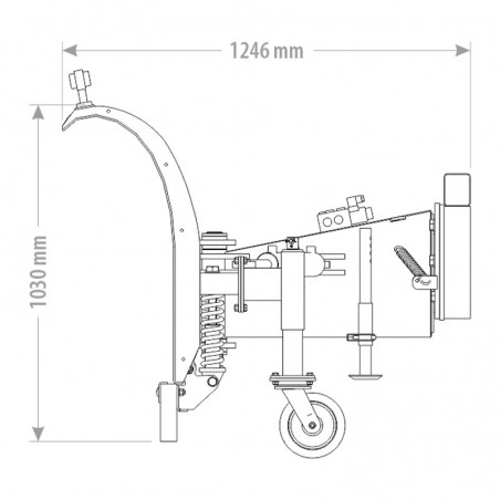 Lame à neige hydraulique orientable