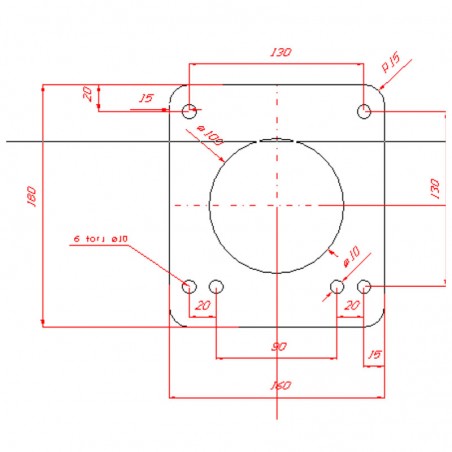 Schéma de perçage du taille BT Schéma de perçage du taille BT