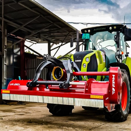 Broyeur FPM agricole monté sur tracteur - Vue de face