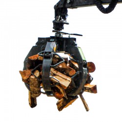 Fendeuse à vis Ø300, materiel forestier CMS : grappin forestier + rotator  CMS, rotator, pince bois, rotateur hydraulique