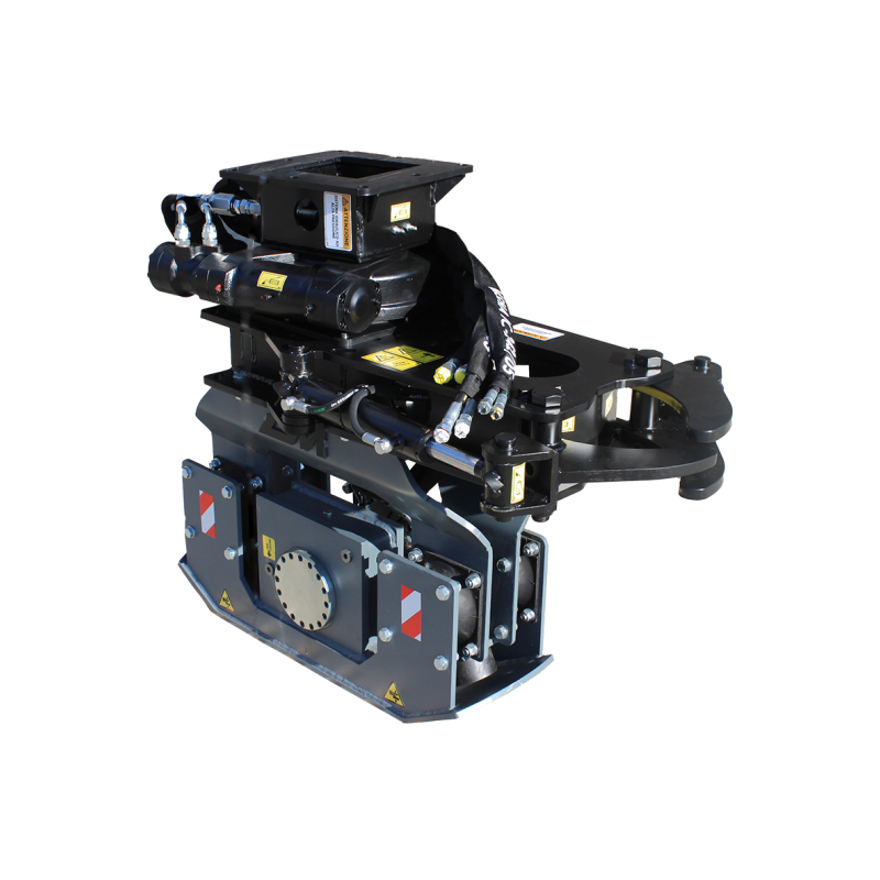 Enfonce-pieux hydraulique CM robuste pour pelle et compactage.