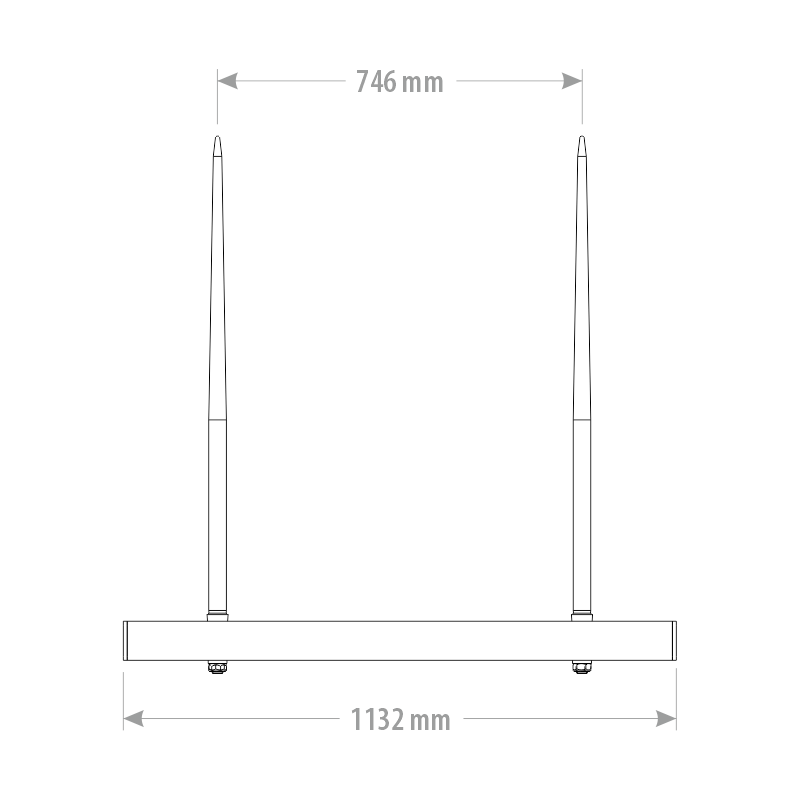 Schéma Fourche à balle 2 dents