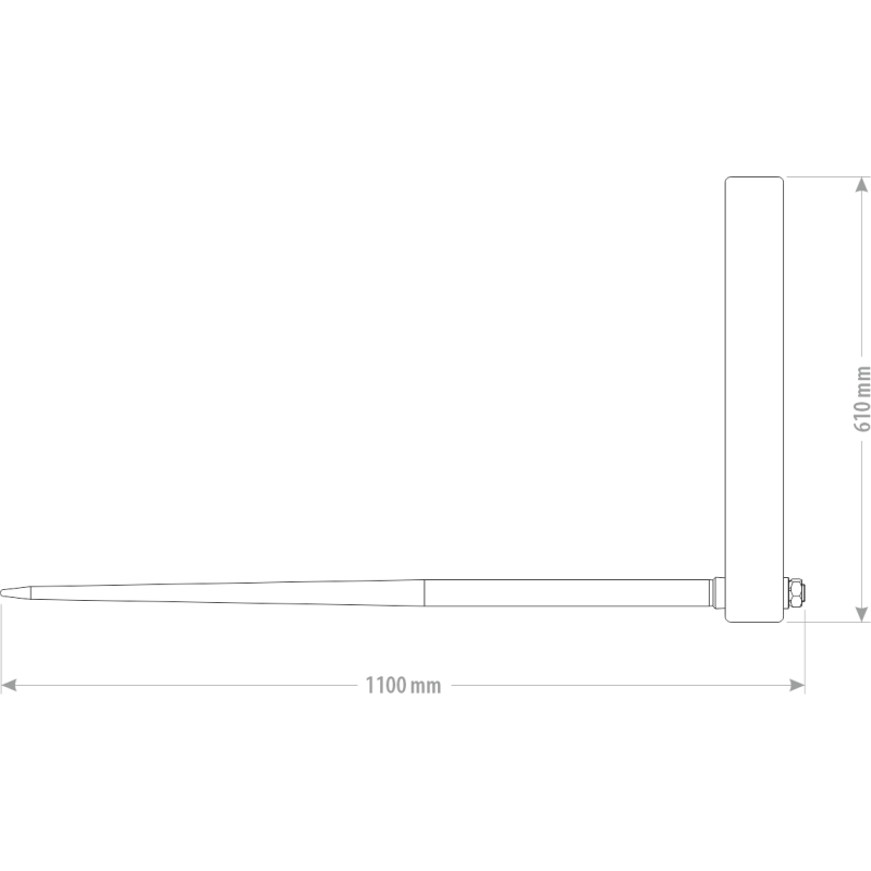 Schéma EURO Fourche à balle 2 dents