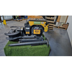 Enfonce pieux multi outil breveté PLURY W1-27 MALAGUTI, pelle de 4 à 10T, avec pince hydraulique de série