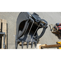 Godet à grappin 2 griffes hydrauliques pour pelle 12 à 16T platine soudée LEHNHOFF MS10