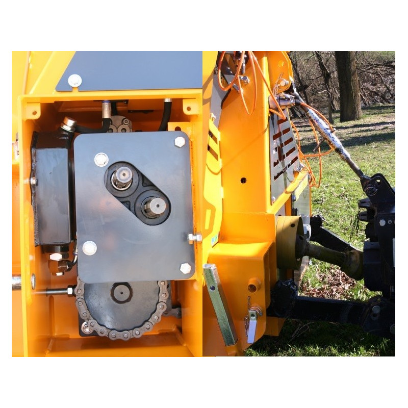 UNIFOREST 65 HF/HFpro : montage avant et arrière selon la configuration du tracteur.