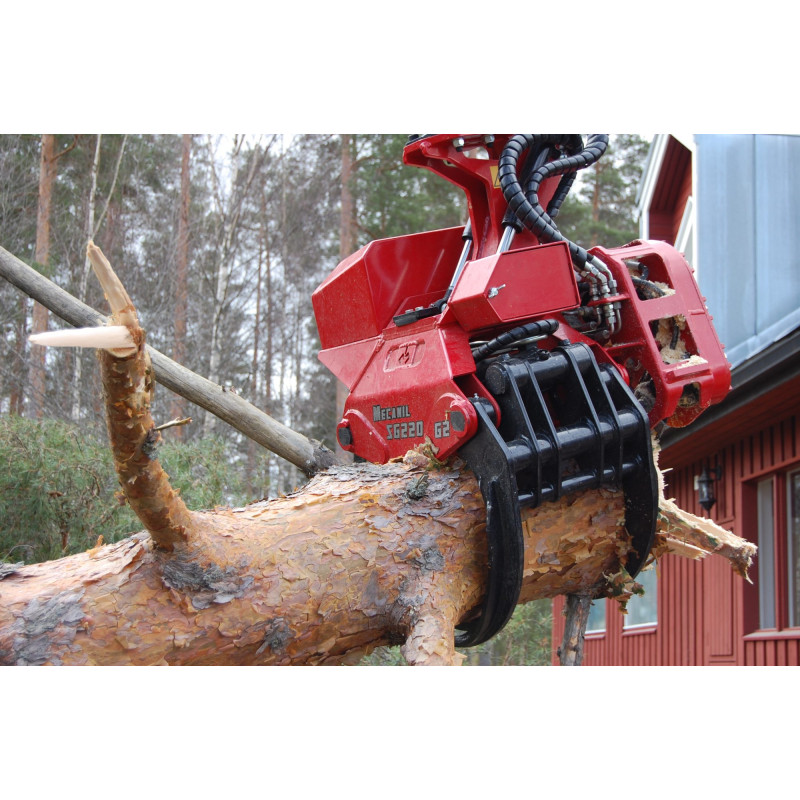 Grappin coupeur MECANIL SG220 G2 en coupe de bois
