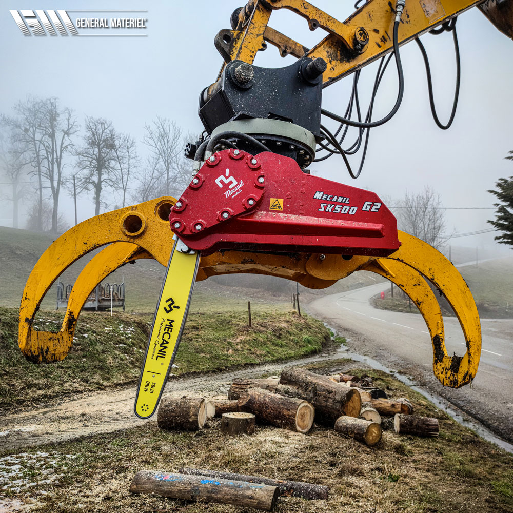 Guide chaîne tronçonneuse Mecanil pour grappin forestier