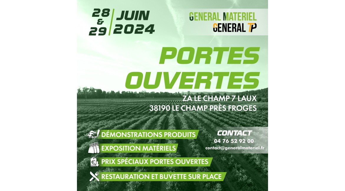 GENERAL MATERIEL vous ouvre ses portes !